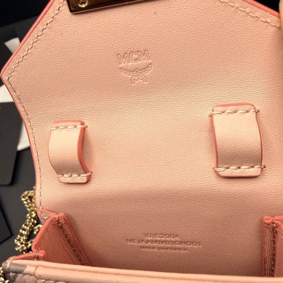 MCM Pink Leather Mini Belt Bag Crossbody - Picture 8 of 13